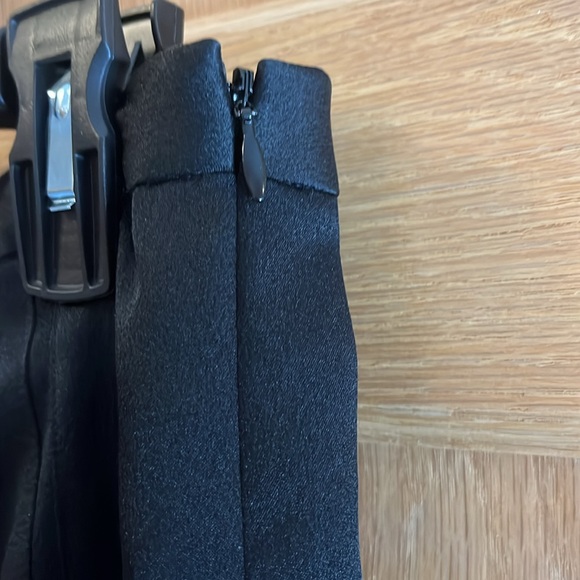 Pretty Satin Pleated Skirt - Studio One by Liz Claiborne - Black - 10 - Picture 6 of 8